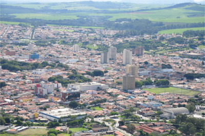 Foto aérea da região central